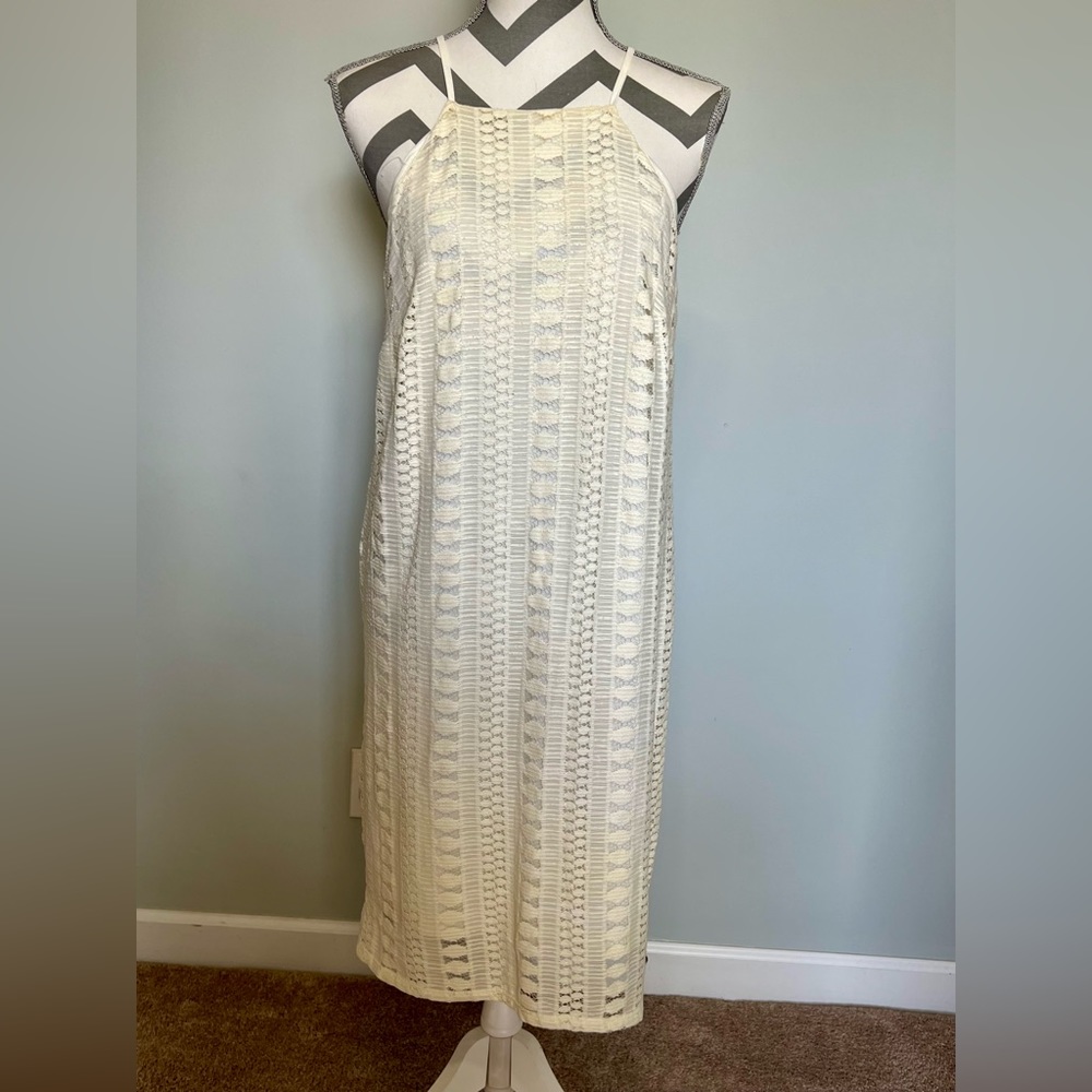 Ivory Crochet‎ Dress -Size Medium (lined)